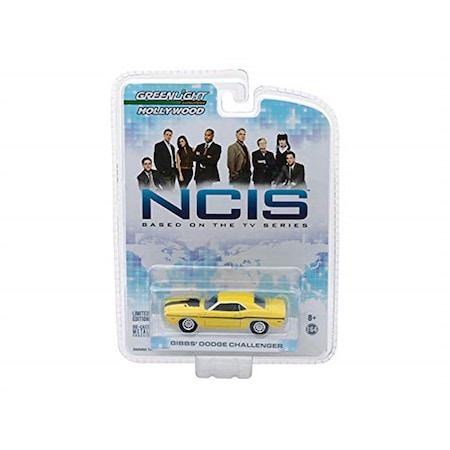 Greenlight 1-64 Diecast Scale 1970 Dodge Challenger R-T Gibbss NCIS 2003 TV Series Model Car - Yellow 44620D